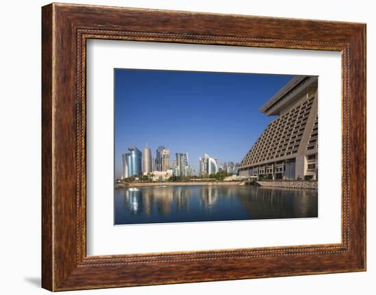 Qatar, Doha, West Bay City Skyline-Walter Bibikow-Framed Photographic Print