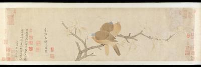 Wang Xizhi watching geese, Handscroll. c.1295-Qian Xuan-Framed Premier Image Canvas