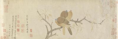Doves and Pear Blossoms after the Rain-Qian Xuan-Framed Premier Image Canvas
