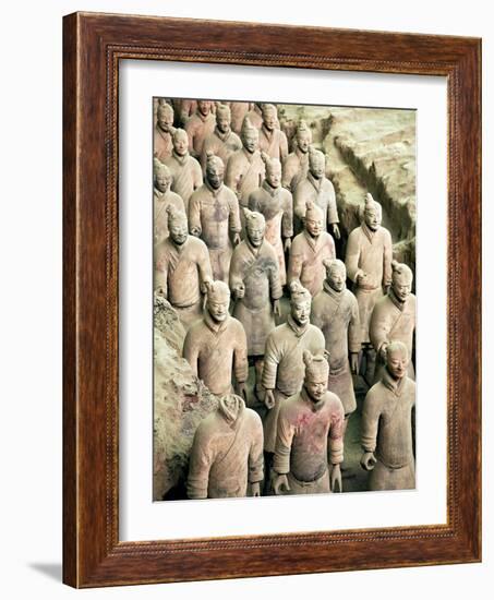 Qin Shi Huang Di Mausoleum with Terracotta Warriors, Xi'An, China-Miva Stock-Framed Photographic Print