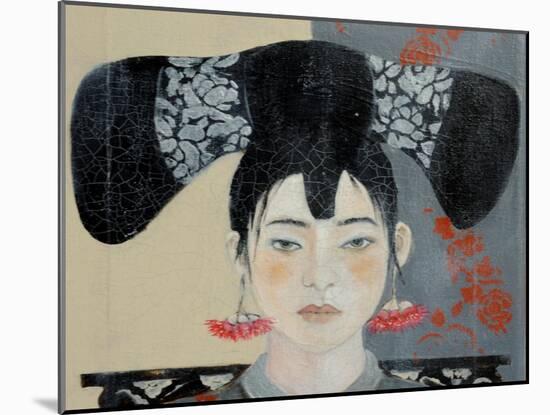 Qing Dynasty Woman with Butterfly, 2015-Susan Adams-Mounted Giclee Print