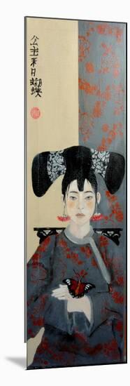 Qing Dynasty Women with Butterfly, 2015-Susan Adams-Mounted Giclee Print