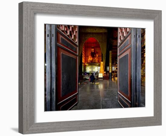 Qingyang Gong Monastery Temple Complex, Chengdu, Sichuan, China, Asia-Charles Bowman-Framed Photographic Print