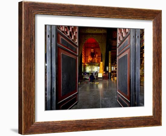 Qingyang Gong Monastery Temple Complex, Chengdu, Sichuan, China, Asia-Charles Bowman-Framed Photographic Print