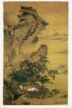 Two Scholars Playing the Qin and Erhu under a Pine Tree-Qiu Ying-Giclee Print