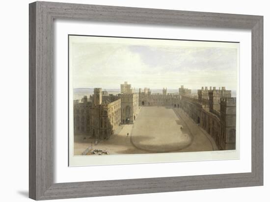 Quadrangle at Windsor, from a Compilation of Views of Windsor, Eton and Virginia Water, c.1825-30-Thomas & William Daniell-Framed Giclee Print