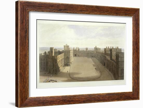 Quadrangle at Windsor, from a Compilation of Views of Windsor, Eton and Virginia Water, c.1825-30-Thomas & William Daniell-Framed Giclee Print