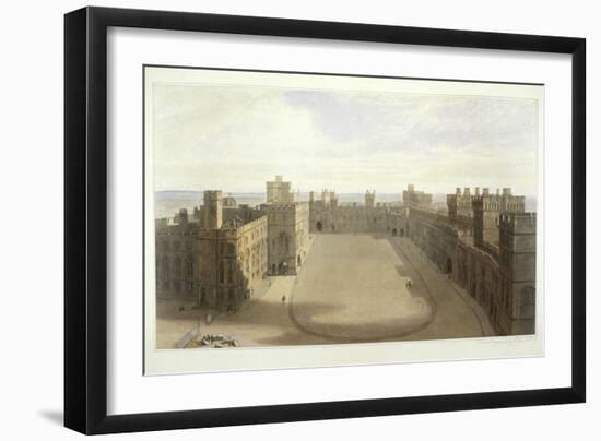 Quadrangle at Windsor, from a Compilation of Views of Windsor, Eton and Virginia Water, c.1825-30-Thomas & William Daniell-Framed Giclee Print