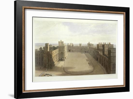 Quadrangle at Windsor, from a Compilation of Views of Windsor, Eton and Virginia Water, c.1825-30-Thomas & William Daniell-Framed Giclee Print