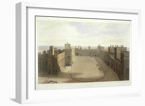 Quadrangle at Windsor, from a Compilation of Views of Windsor, Eton and Virginia Water, c.1825-30-Thomas & William Daniell-Framed Giclee Print