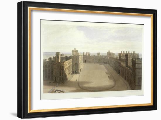 Quadrangle at Windsor, from a Compilation of Views of Windsor, Eton and Virginia Water, c.1825-30-Thomas & William Daniell-Framed Giclee Print