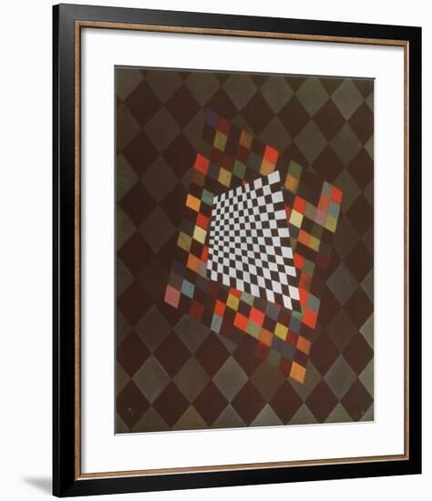 Quadrat-Wassily Kandinsky-Framed Art Print