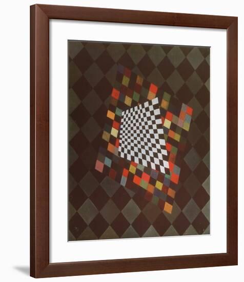 Quadrat-Wassily Kandinsky-Framed Art Print