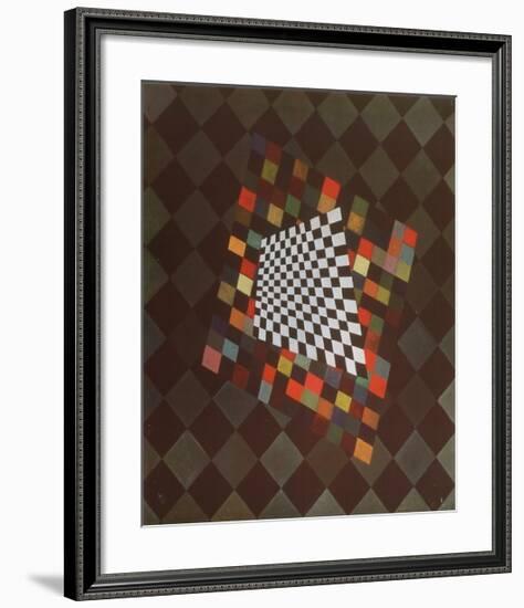Quadrat-Wassily Kandinsky-Framed Art Print