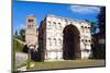 Quadrifrons Triumphal Arch of Janus, Belltower of San Giorgio in Velabro's Church, Rome-Nico Tondini-Mounted Photographic Print