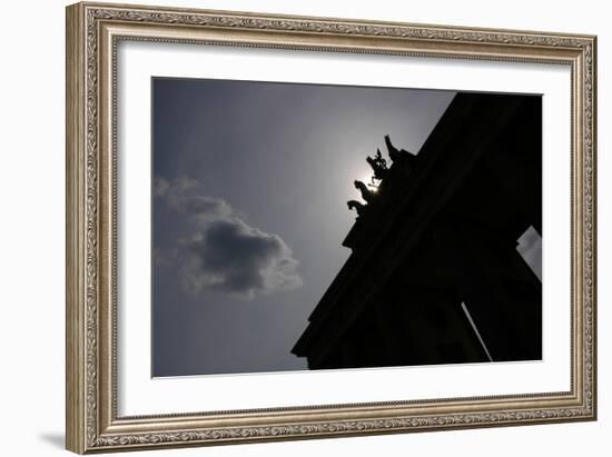 Quadriga by Johann Gottfried Schadow (1764-1850). Backlight. Brandenburg Gate. Berlin-null-Framed Giclee Print