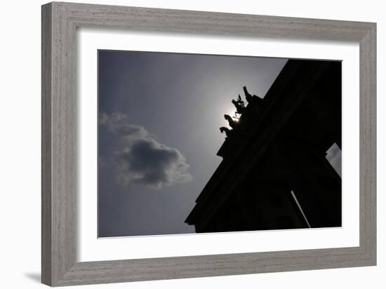 Quadriga by Johann Gottfried Schadow (1764-1850). Backlight. Brandenburg Gate. Berlin-null-Framed Giclee Print