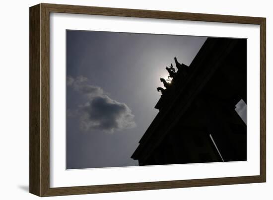 Quadriga by Johann Gottfried Schadow (1764-1850). Backlight. Brandenburg Gate. Berlin-null-Framed Giclee Print