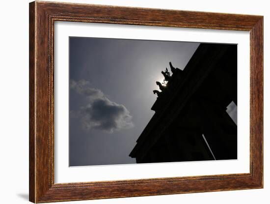 Quadriga by Johann Gottfried Schadow (1764-1850). Backlight. Brandenburg Gate. Berlin-null-Framed Giclee Print