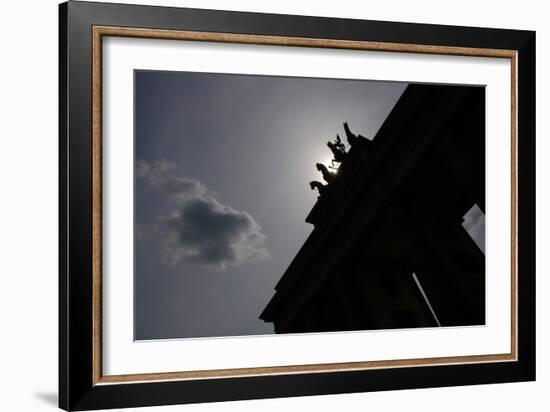 Quadriga by Johann Gottfried Schadow (1764-1850). Backlight. Brandenburg Gate. Berlin-null-Framed Giclee Print