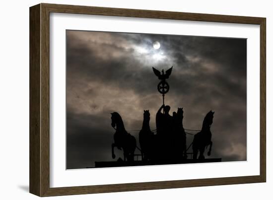 Quadriga by Johann Gottfried Schadow (1764-1850). Backlight. Brandenburg Gate. Berlin-null-Framed Giclee Print