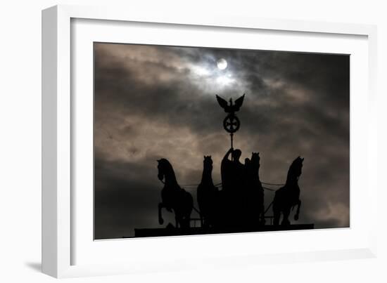 Quadriga by Johann Gottfried Schadow (1764-1850). Backlight. Brandenburg Gate. Berlin-null-Framed Giclee Print