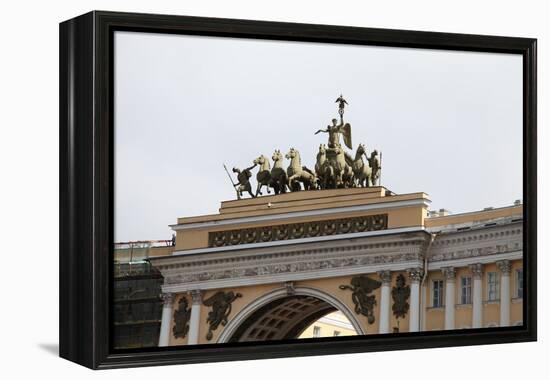 Quadriga on the General Staff Building, Palace Square, St Petersburg, Russia, 2011-Sheldon Marshall-Framed Premier Image Canvas