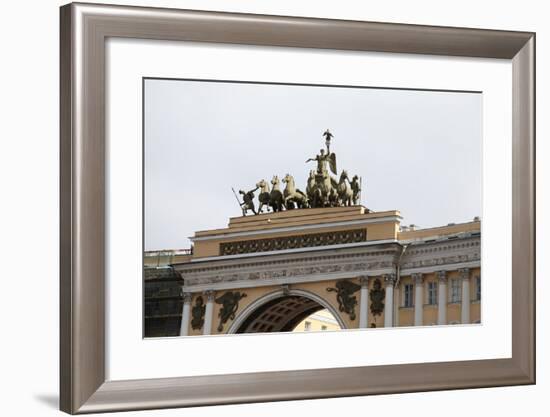 Quadriga on the General Staff Building, Palace Square, St Petersburg, Russia, 2011-Sheldon Marshall-Framed Photographic Print