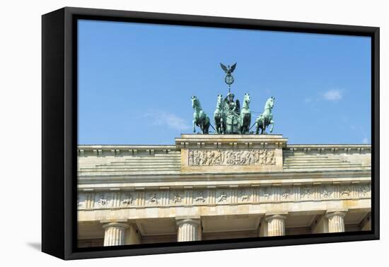 Quadriga on Top of the Brandenburger Tor, Berlin, Brandenburg, Germany, Europe-G & M Therin-Weise-Framed Premier Image Canvas
