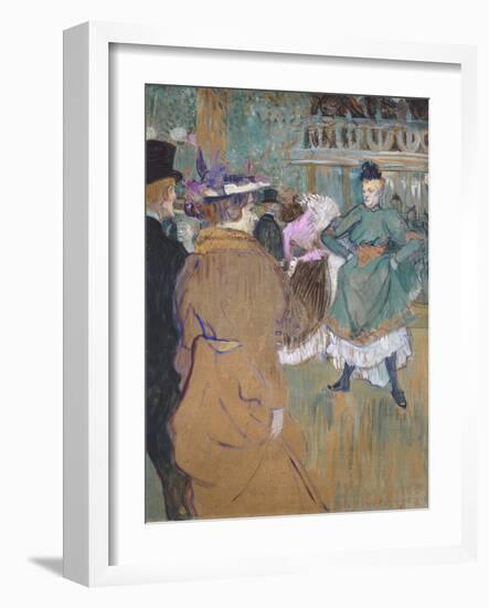 Quadrille at the Moulin Rouge, 1892-Henri de Toulouse-Lautrec-Framed Giclee Print