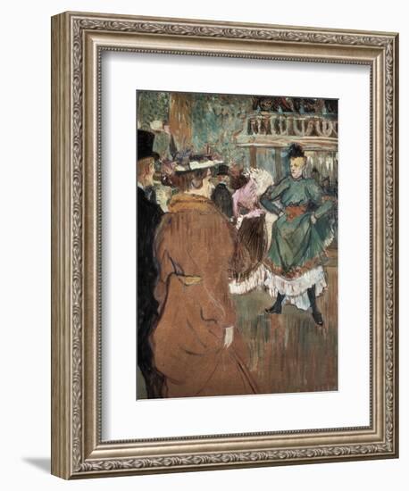 Quadrille at the Moulin Rouge-Henri de Toulouse-Lautrec-Framed Art Print