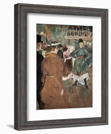 Quadrille at the Moulin Rouge-Henri de Toulouse-Lautrec-Framed Art Print