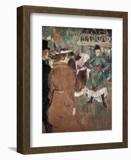 Quadrille at the Moulin Rouge-Henri de Toulouse-Lautrec-Framed Art Print
