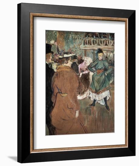 Quadrille at the Moulin Rouge-Henri de Toulouse-Lautrec-Framed Art Print