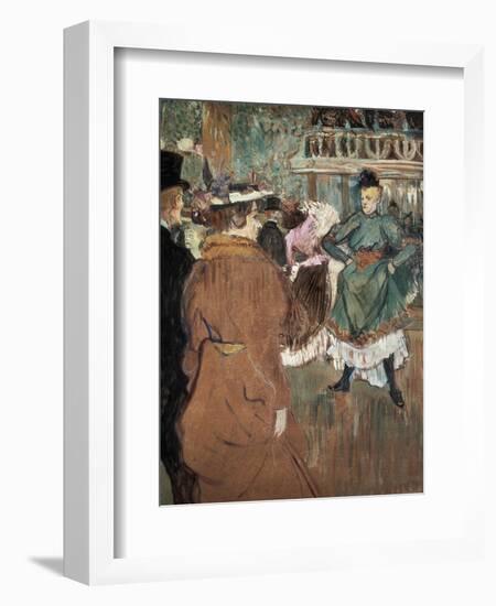 Quadrille at the Moulin Rouge-Henri de Toulouse-Lautrec-Framed Art Print