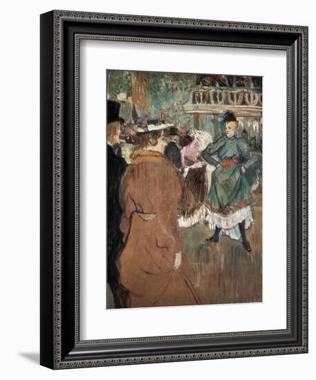 Quadrille at the Moulin Rouge-Henri de Toulouse-Lautrec-Framed Art Print