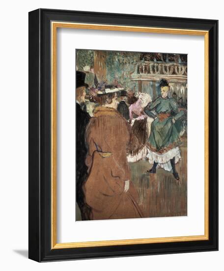 Quadrille at the Moulin Rouge-Henri de Toulouse-Lautrec-Framed Art Print