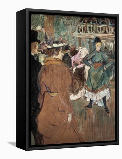 Quadrille at the Moulin Rouge-Henri de Toulouse-Lautrec-Framed Stretched Canvas