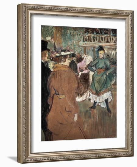 Quadrille at the Moulin Rouge-Henri de Toulouse-Lautrec-Framed Art Print