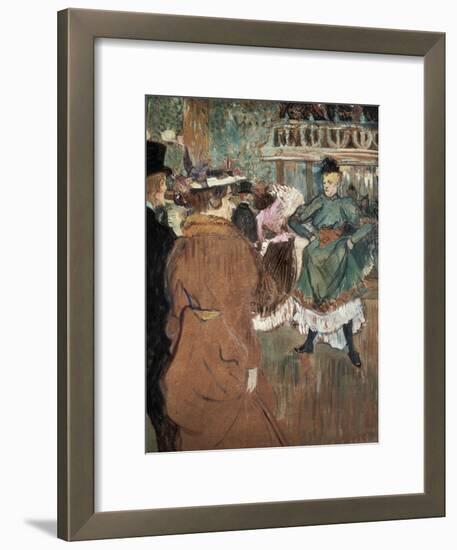 Quadrille at the Moulin Rouge-Henri de Toulouse-Lautrec-Framed Art Print