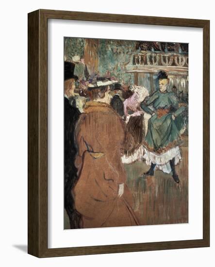 Quadrille at the Moulin Rouge-Henri de Toulouse-Lautrec-Framed Art Print