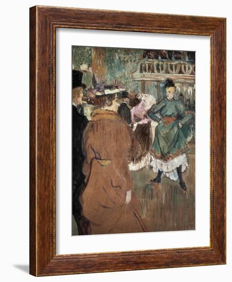 Quadrille at the Moulin Rouge-Henri de Toulouse-Lautrec-Framed Art Print