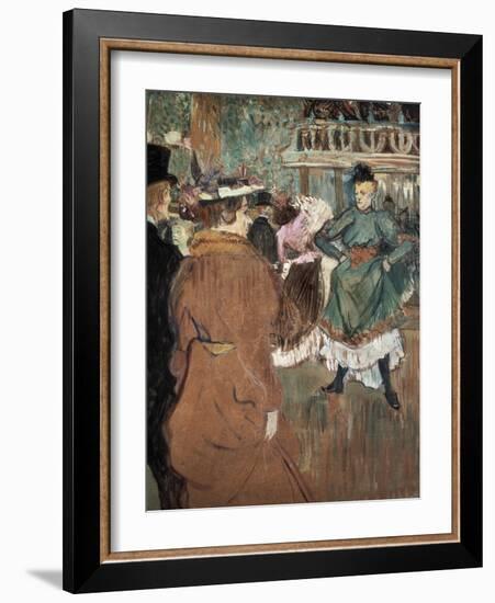 Quadrille at the Moulin Rouge-Henri de Toulouse-Lautrec-Framed Art Print