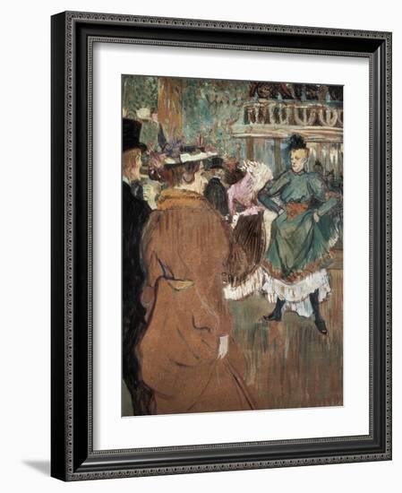 Quadrille at the Moulin Rouge-Henri de Toulouse-Lautrec-Framed Art Print