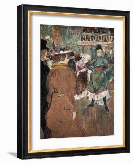 Quadrille at the Moulin Rouge-Henri de Toulouse-Lautrec-Framed Art Print