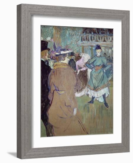 Quadrille in the Moulin Rouge, 1885-Henri de Toulouse-Lautrec-Framed Giclee Print