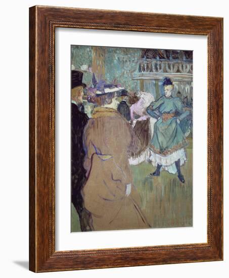 Quadrille in the Moulin Rouge, 1885-Henri de Toulouse-Lautrec-Framed Giclee Print