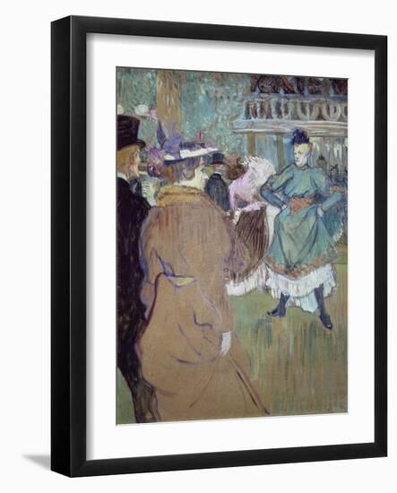 Quadrille in the Moulin Rouge, 1885-Henri de Toulouse-Lautrec-Framed Giclee Print