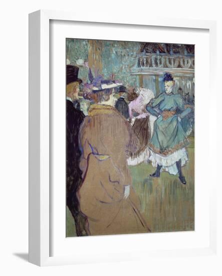 Quadrille in the Moulin Rouge, 1885-Henri de Toulouse-Lautrec-Framed Giclee Print