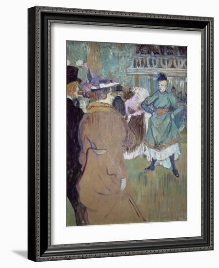Quadrille in the Moulin Rouge, 1885-Henri de Toulouse-Lautrec-Framed Giclee Print